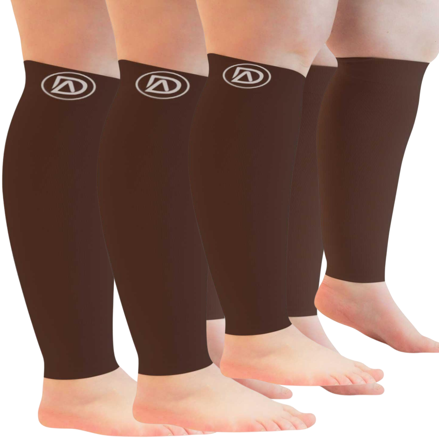 Plus Size Wide Calf Compression Sleeves 20–30 mmHg Multipack (3 Pairs)