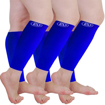 Plus Size Wide Calf Compression Sleeves 20–30 mmHg Multipack (3 Pairs)