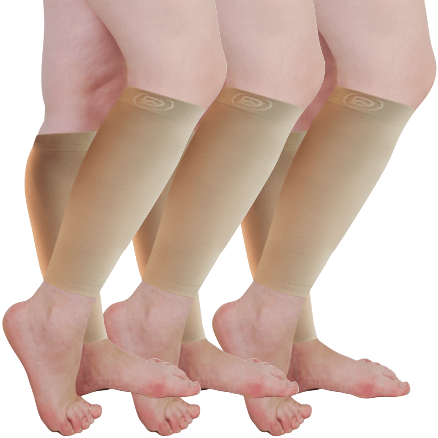 Plus Size Wide Calf Compression Sleeves 20–30 mmHg Multipack (3 Pairs)