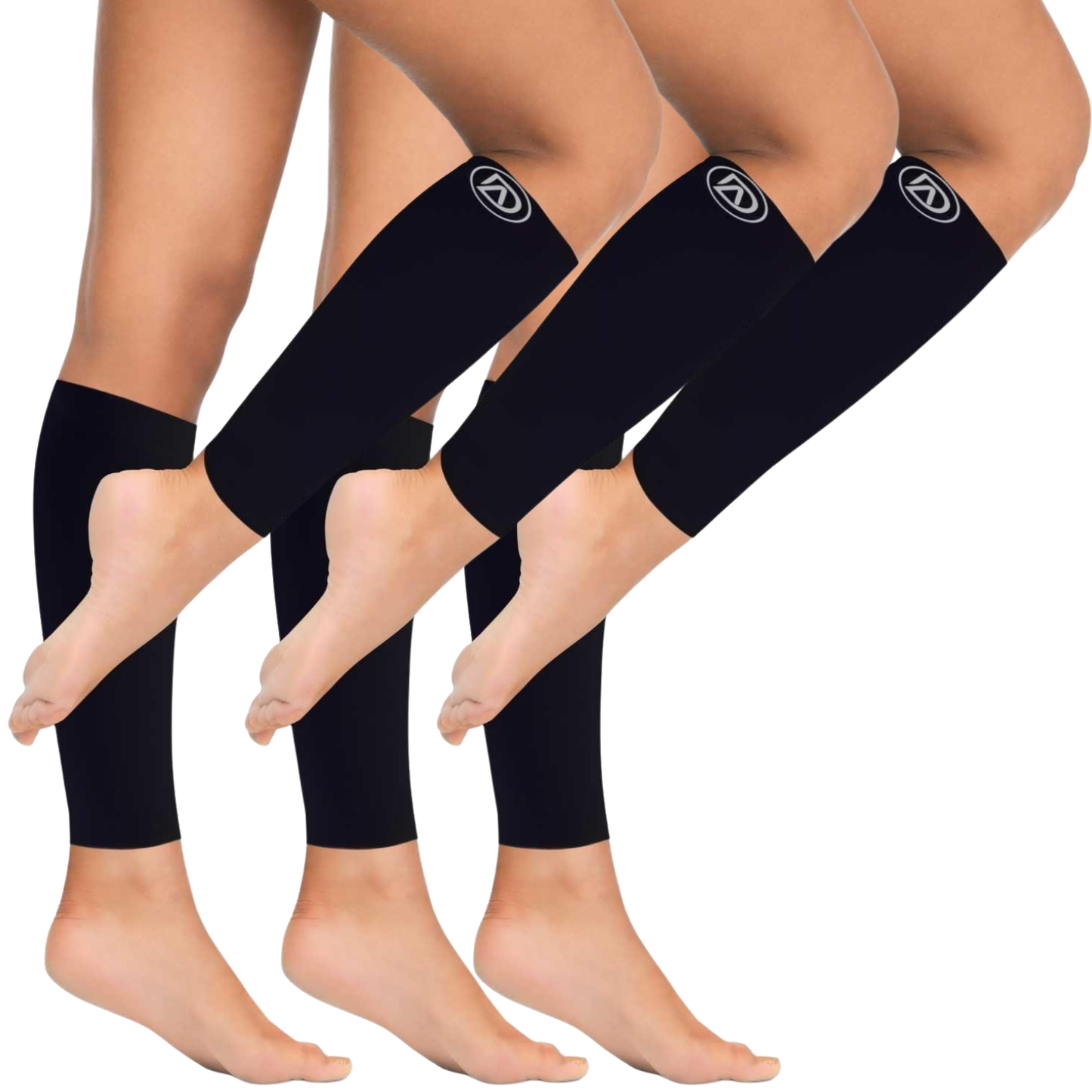 Plus Size Wide Calf Compression Sleeves 20–30 mmHg Multipack (3 Pairs)