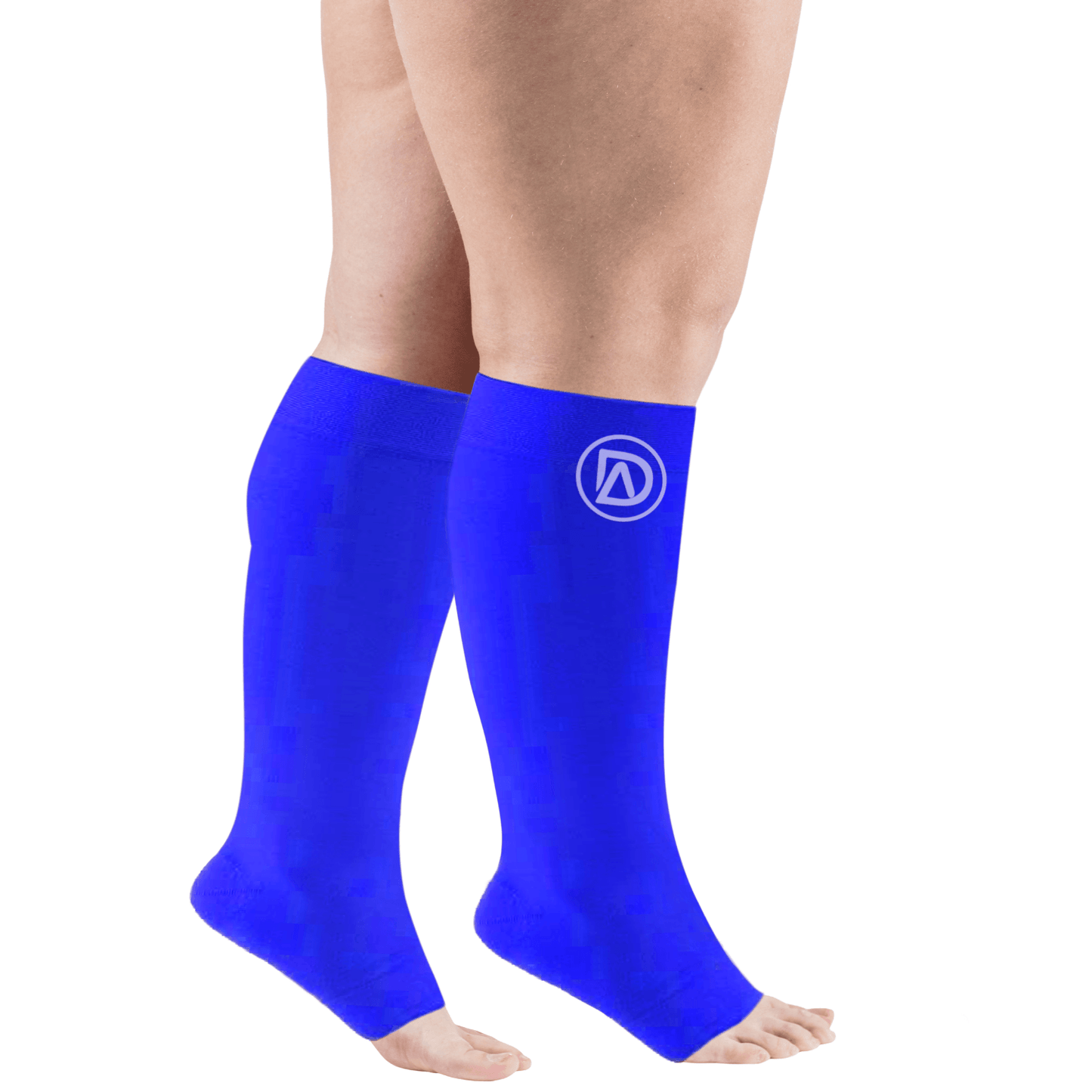 Plus Size Wide Calf Toeless Compression Socks 20–30 mmHg