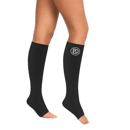 Plus Size Wide Calf Toeless Compression Socks 20–30 mmHg