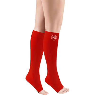 Plus Size Wide Calf Toeless Compression Socks 20–30 mmHg