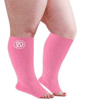 Plus Size Wide Calf Toeless Compression Socks 20–30 mmHg