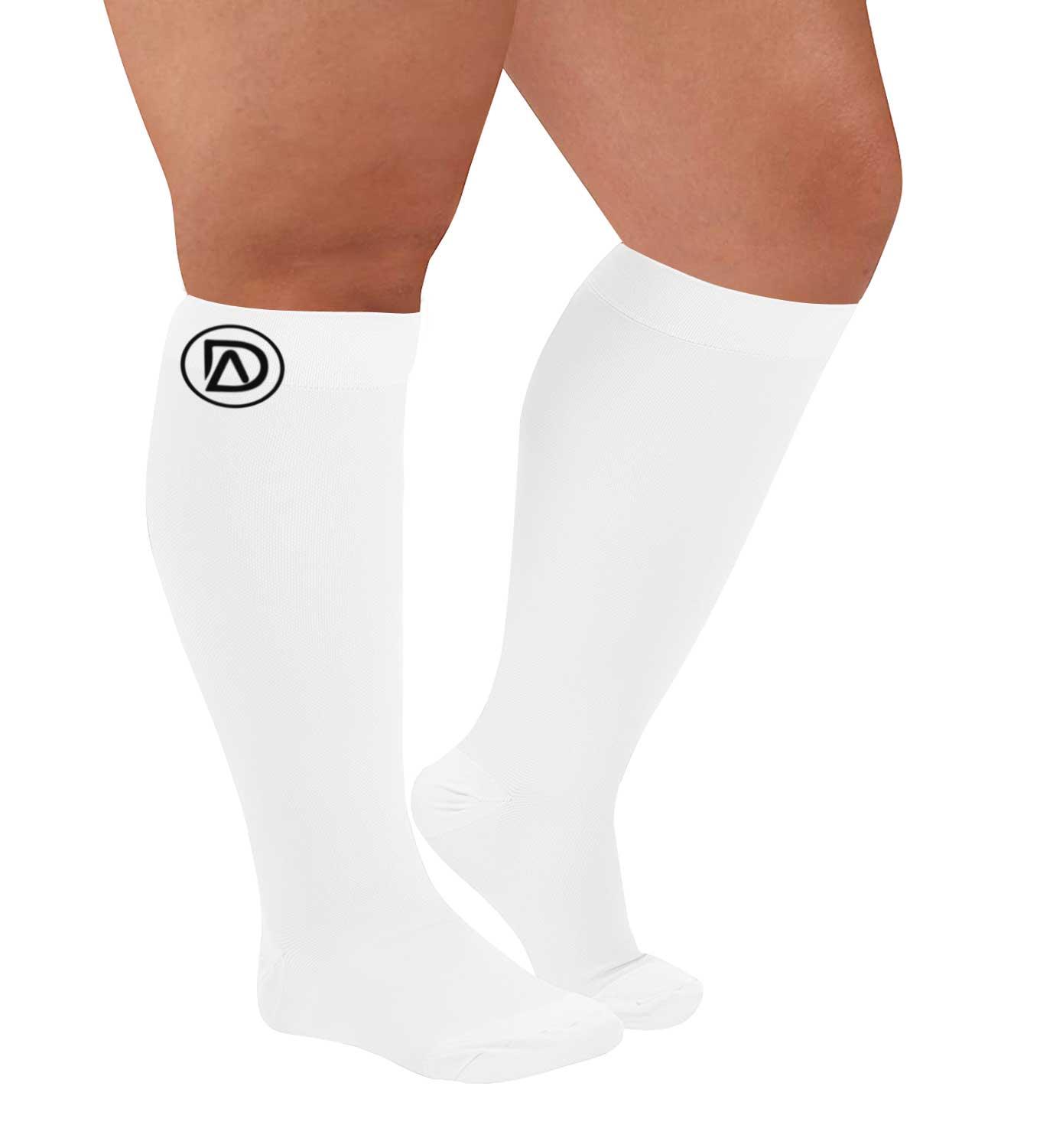 Plus Size Wide Calf Compression Socks 20–30 mmHg Multipack (3 Pairs)