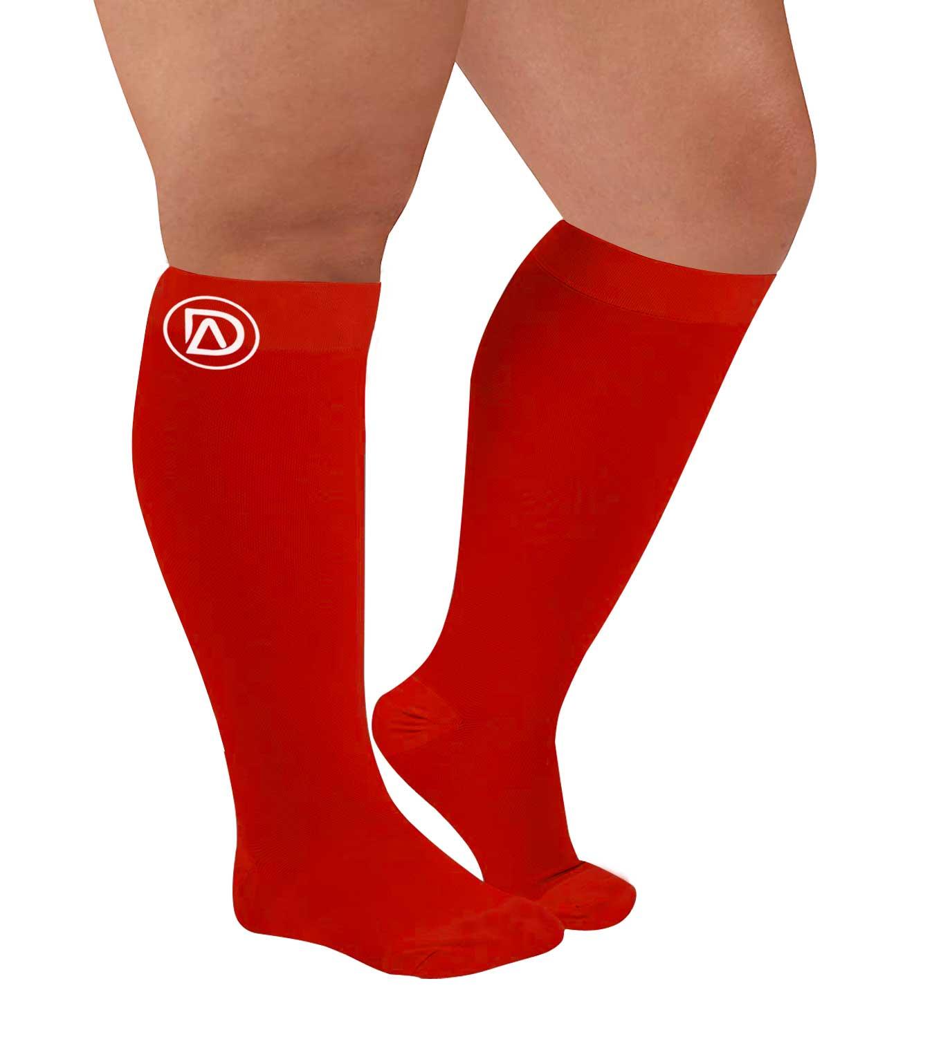 Plus Size Wide Calf Compression Socks 20–30 mmHg Multipack (3 Pairs)