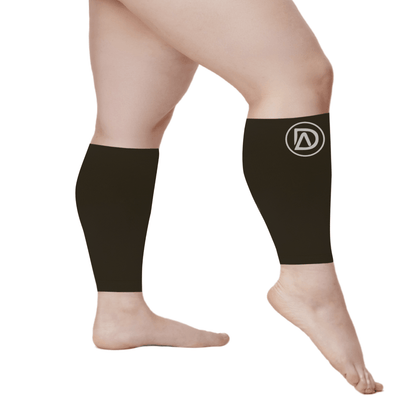 Plus Size Wide Calf Compression Sleeves Short Style (10inch) 20–30 mmHg