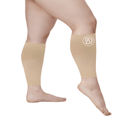 Plus Size Wide Calf Compression Sleeves Short Style (10inch) 20–30 mmHg