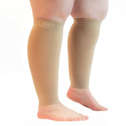 Plus Size Wide Calf Compression Sleeves 20–30 mmHg