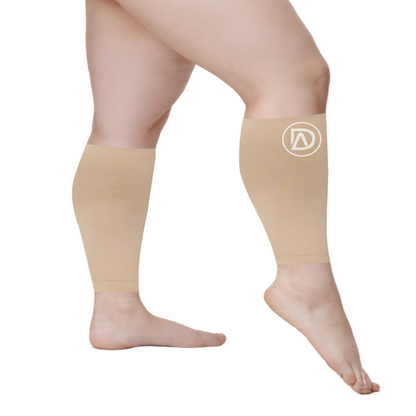 Dominion Active Wide Calf Short Length Calf Sleeves Nude (10in) 20-30 mmHg